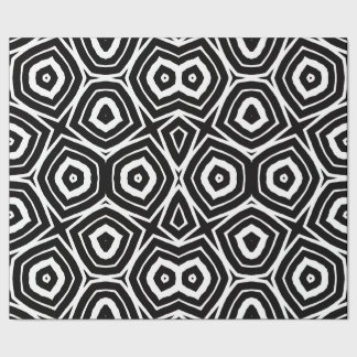 Svart och vit abstrakt geometrisk mönster presentpapper
