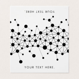 Svart och vit abstrakt linjer och punkter mönster visitkort