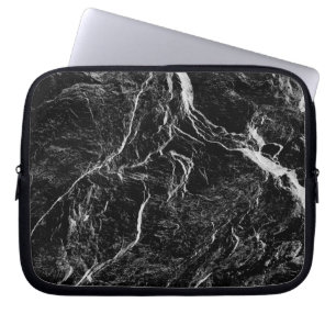 Svart och vit abstrakt mönster laptop sleeve