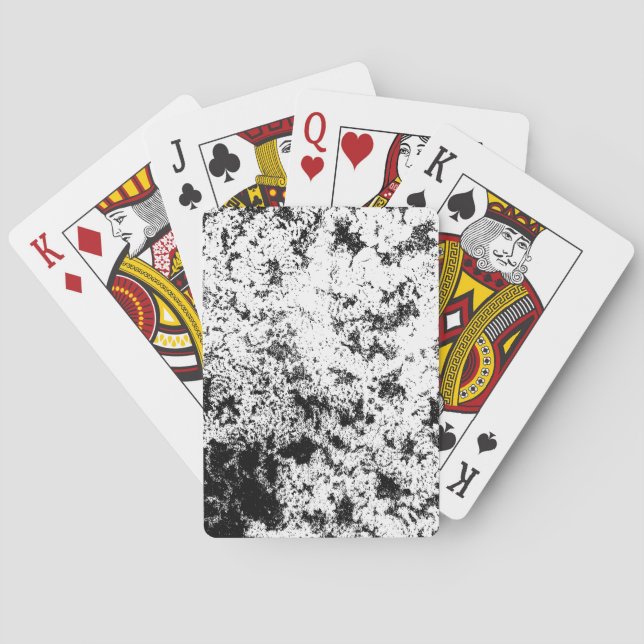 Svart och vit Abstrakt Smutt "Clouds" - bildande Casinokort (Baksidan)