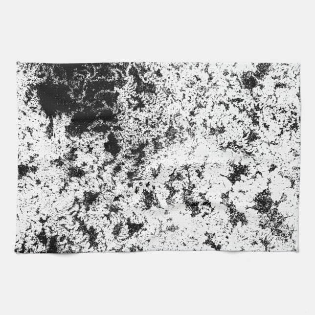 Svart och vit Abstrakt Smutt "Clouds" - bildande Kökshandduk (Horisontell)