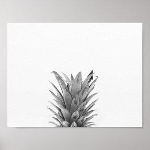 Svart och vit ananas poster