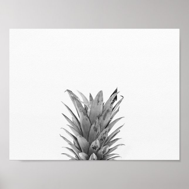 Svart och vit ananas poster (Framsidan)