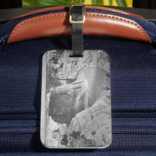 Svart och vit Ansel Adams kanjonfotografi Bagagebricka