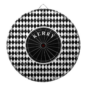 Svart och vit Argyle-mönster Darttavla