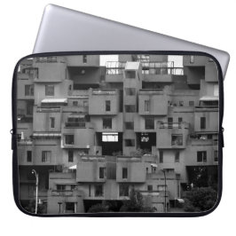Svart och vit arkitektonisk laptop fodral