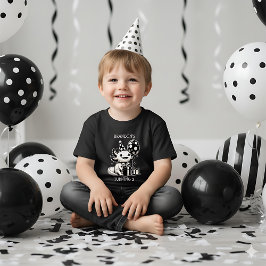 Svart och vit Axolotl & ballonger födelsedag T Shirt