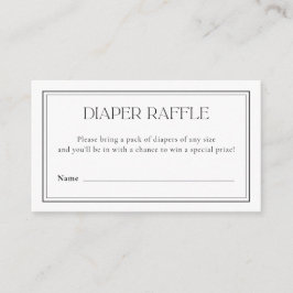 Svart och vit babystövel med lägre raffle-minimali tilläggskort