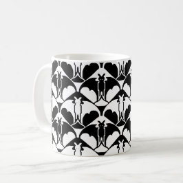 Svart och vit Batty kaffemugg