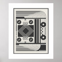 svart och vit bauhaus affischkonst