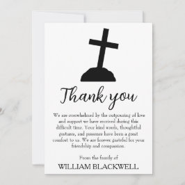 Svart och vit begravning tack vare dina kort