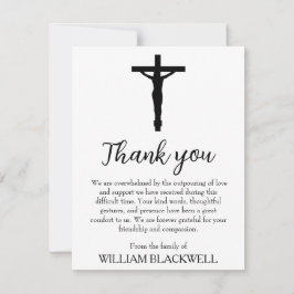 Svart och vit begravning tack vare dina kort