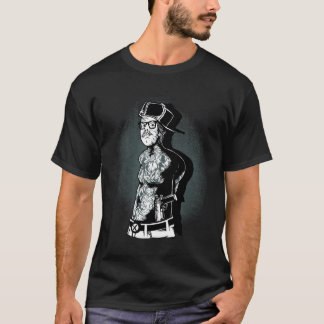 Svart och vit bepansrad krigart-shirt t shirt