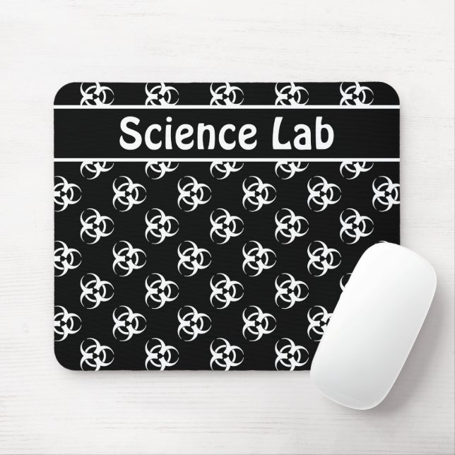 Svart och vit biofara Mousepad med Anpassningsbar  Musmatta (Med mus)