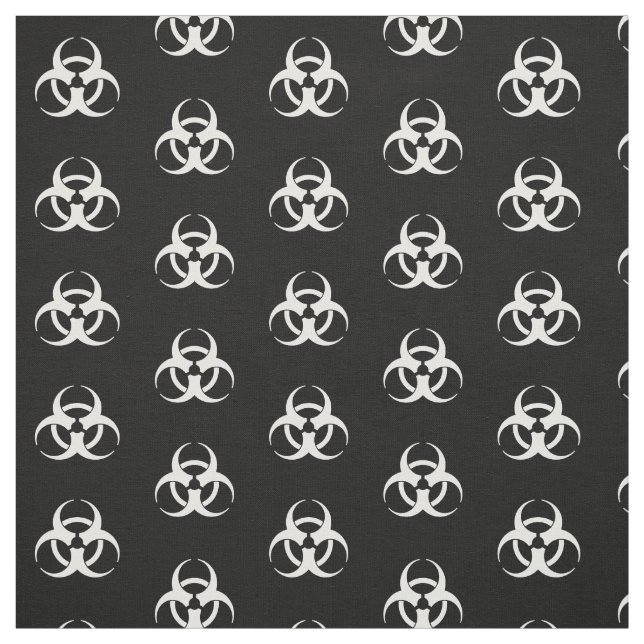 Svart och vit biofarosymbol Fabric Tyg (Provkarta)