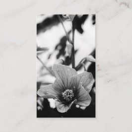Svart och vit Blomsterfotografi Florist Visitkort