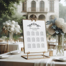 Svart och vit blomsterlinjekonst | Placeringsplan
