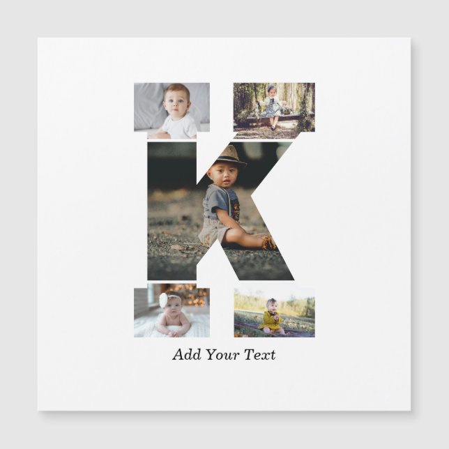 Svart och vit bokstav K fotokollage (Framsida)