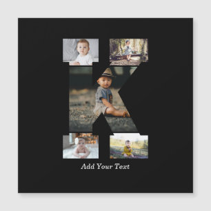 Svart och vit bokstav K fotokollage