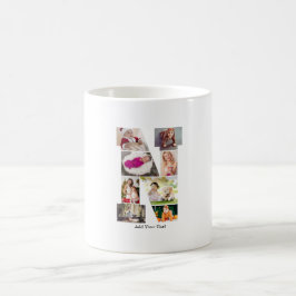 Svart och vit bokstav N fotokollage Kaffemugg