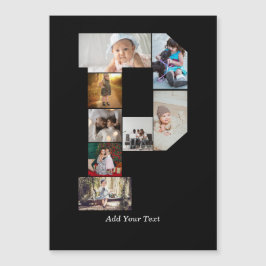 Svart och vit bokstav P fotokollage