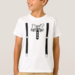 Svart och vit Bow-tid 2D T Shirt
