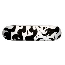 svart och vit brand design skateboard