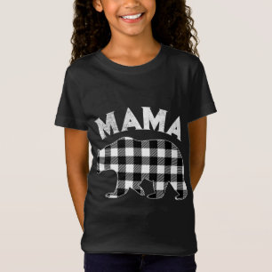 Svart och vit buffel Play-Mamma Björn jul T Shirt