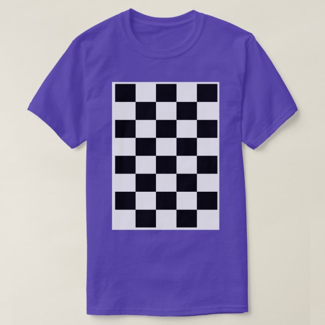 Svart och vit Checkers i kontrollbord T Shirt (Design framsida)