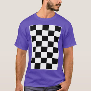 Svart och vit Checkers i kontrollbord T Shirt