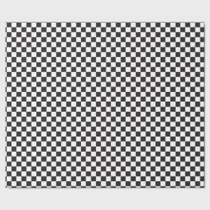 Svart och [vit] Checkers i Small Checkerboard Presentpapper