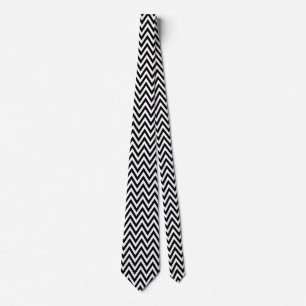 Svart och Vit Chevron TIE Slips