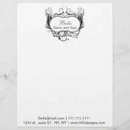 Svart och vit Chic Affärsbrev Brevhuvud