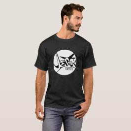 Svart och vit cirkel Jesus räddar Graffiti T Shirt