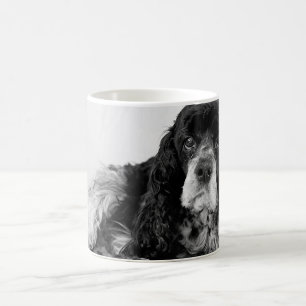 Svart och vit Cocker Spaniel Foto Kaffemugg
