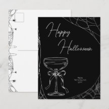 Svart och vit cocktailbåge vuxen god halloween