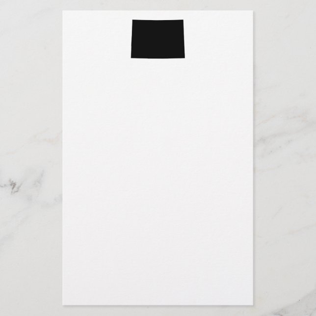 Svart och vit Colorado Brevpapper (Framsida)