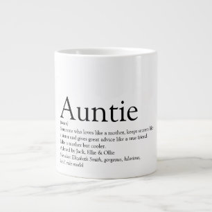 Svart och Vit Cool Rolig Faster Fasters Definition Jumbo Mugg