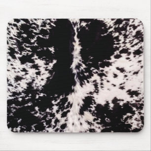 Svart och vit cowhide Mouse Pad Musmatta