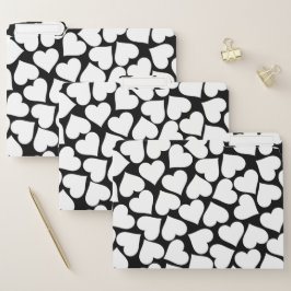 Svart och vit Cute Simple Heart Mönster