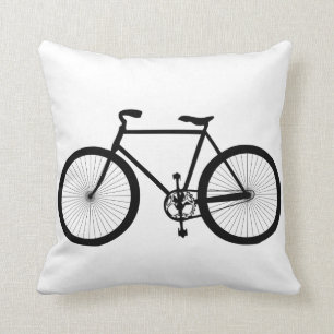 Svart och vit cykelkudde kudde