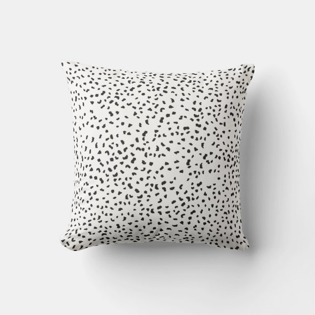 Svart och vit Dalmatian Pillow Kudde (Framsida)