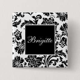 Svart och vit damm knapp