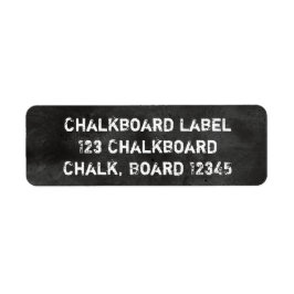 Svart och vit-damm med svart kartong returadress etikett