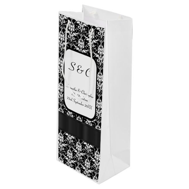 Svart och vit damm personlig bröllop (Framsidan Vinklad)