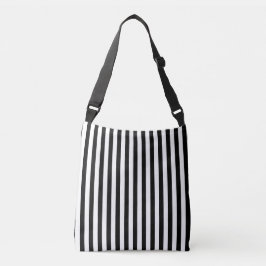 Svart och vit damtopp i minimal stil axelväska