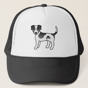 Svart och vit dansk-svensk gårdshund Söt Hund Keps