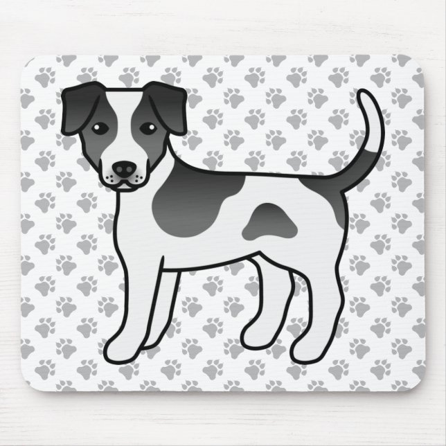 Svart och vit dansk-svensk pundcute Hund Musmatta (Framsidan)