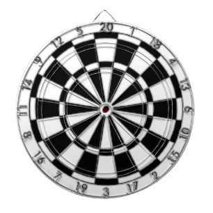 Svart och vit darttavla
