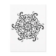 Svart och vit design efter kort